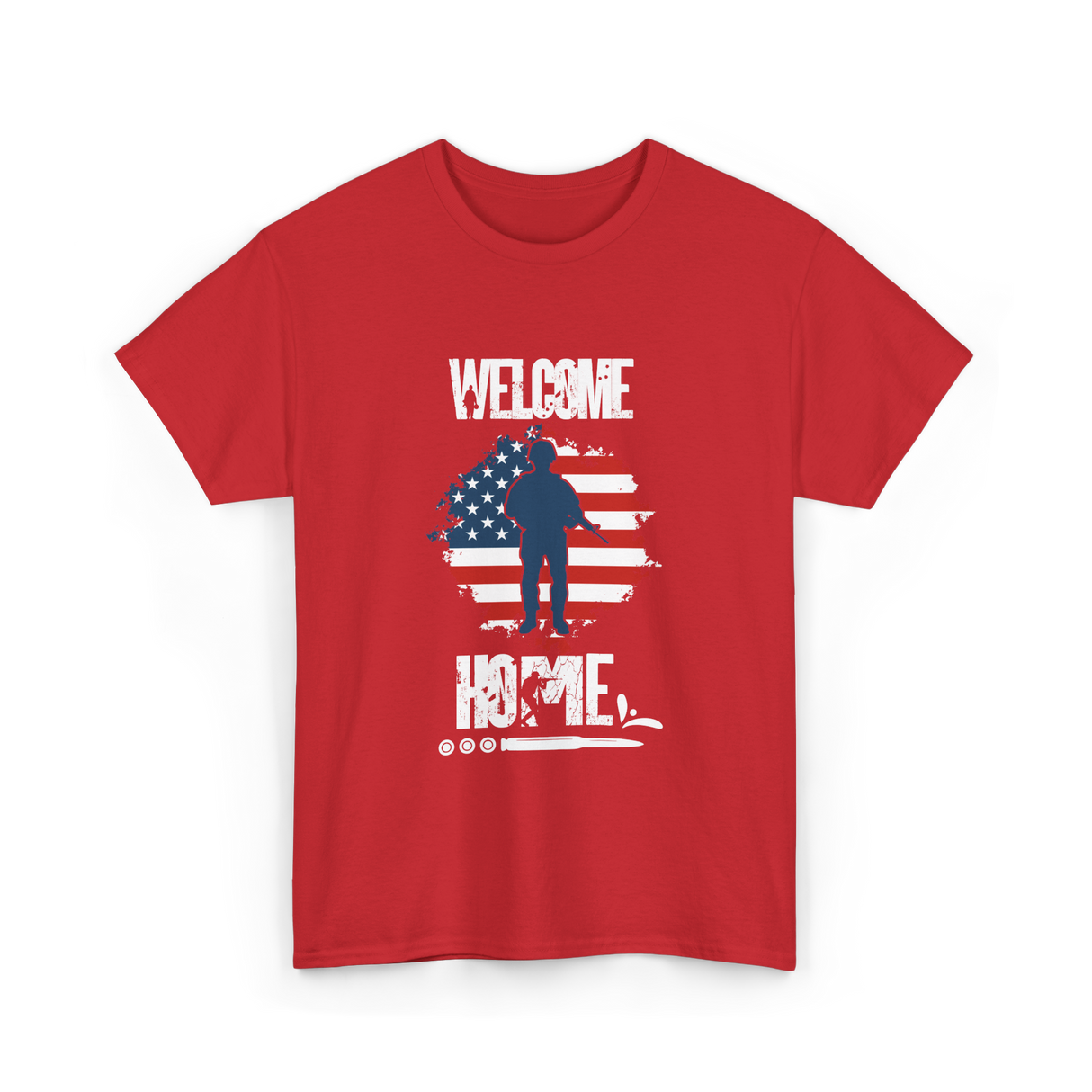 Welcome Home Soldier Military Homecoming T-Shirt - Red