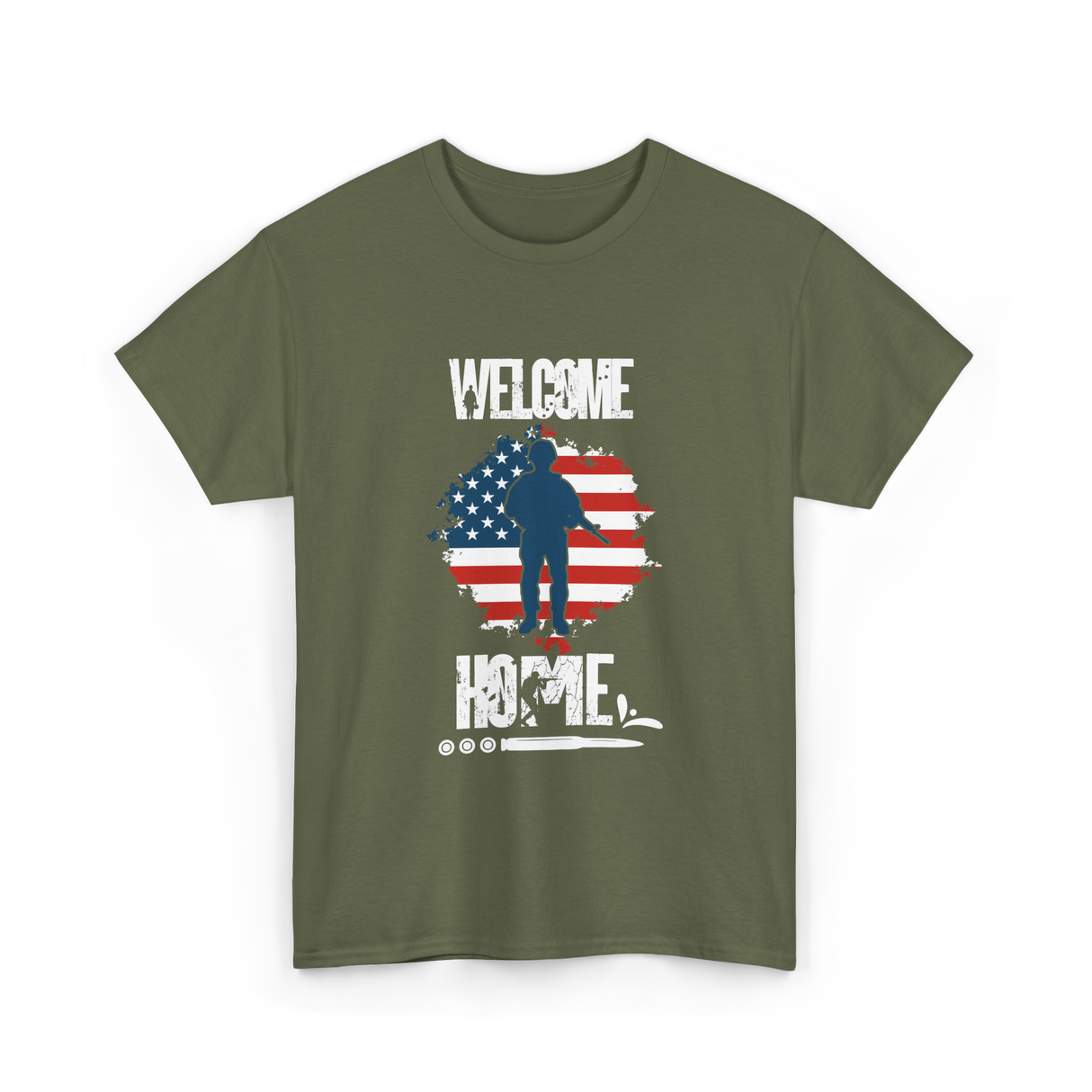 Welcome Home Soldier Military Homecoming T-Shirt - Military Green