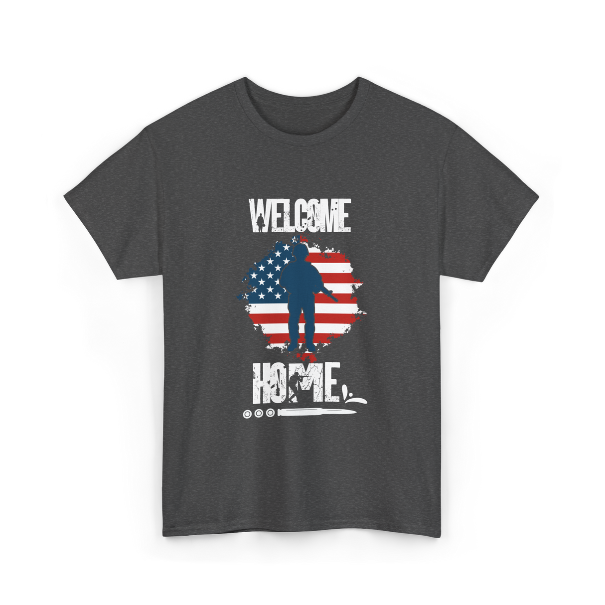 Welcome Home Soldier Military Homecoming T-Shirt - Dark Heather