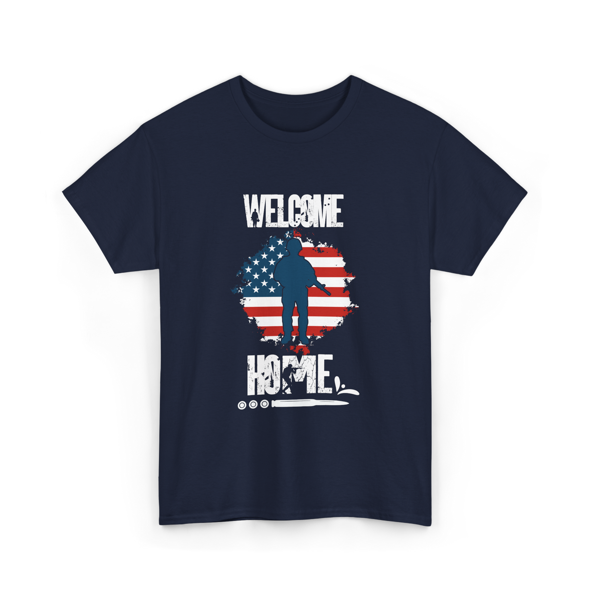 Welcome Home Soldier Military Homecoming T-Shirt - Navy