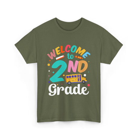 Welcome to 2nd Grade School T-Shirt - Military Green