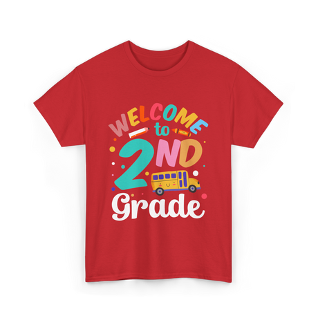 Welcome to 2nd Grade School T-Shirt - Red