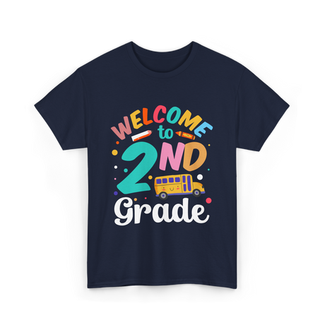 Welcome to 2nd Grade School T-Shirt - Navy