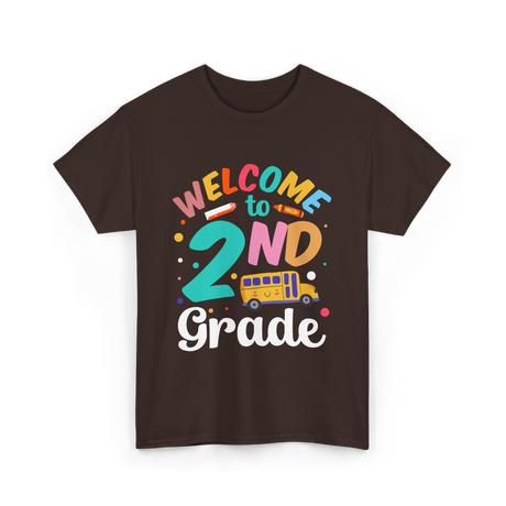 Welcome to 2nd Grade School T-Shirt - Dark Chocolate