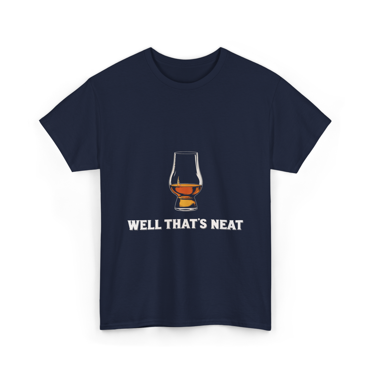 Well That's Neat Whiskey T-Shirt - Navy