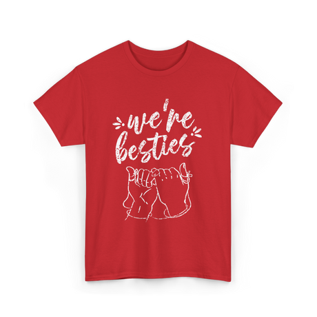 we're besties friendship best friend T-Shirt - Red