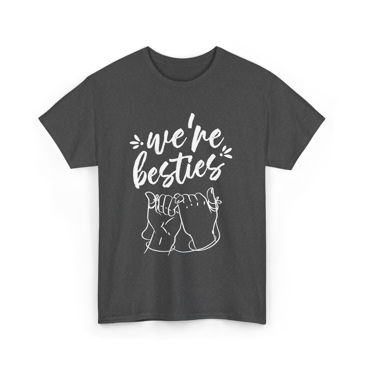 we're besties friendship T-Shirt - Dark Heather