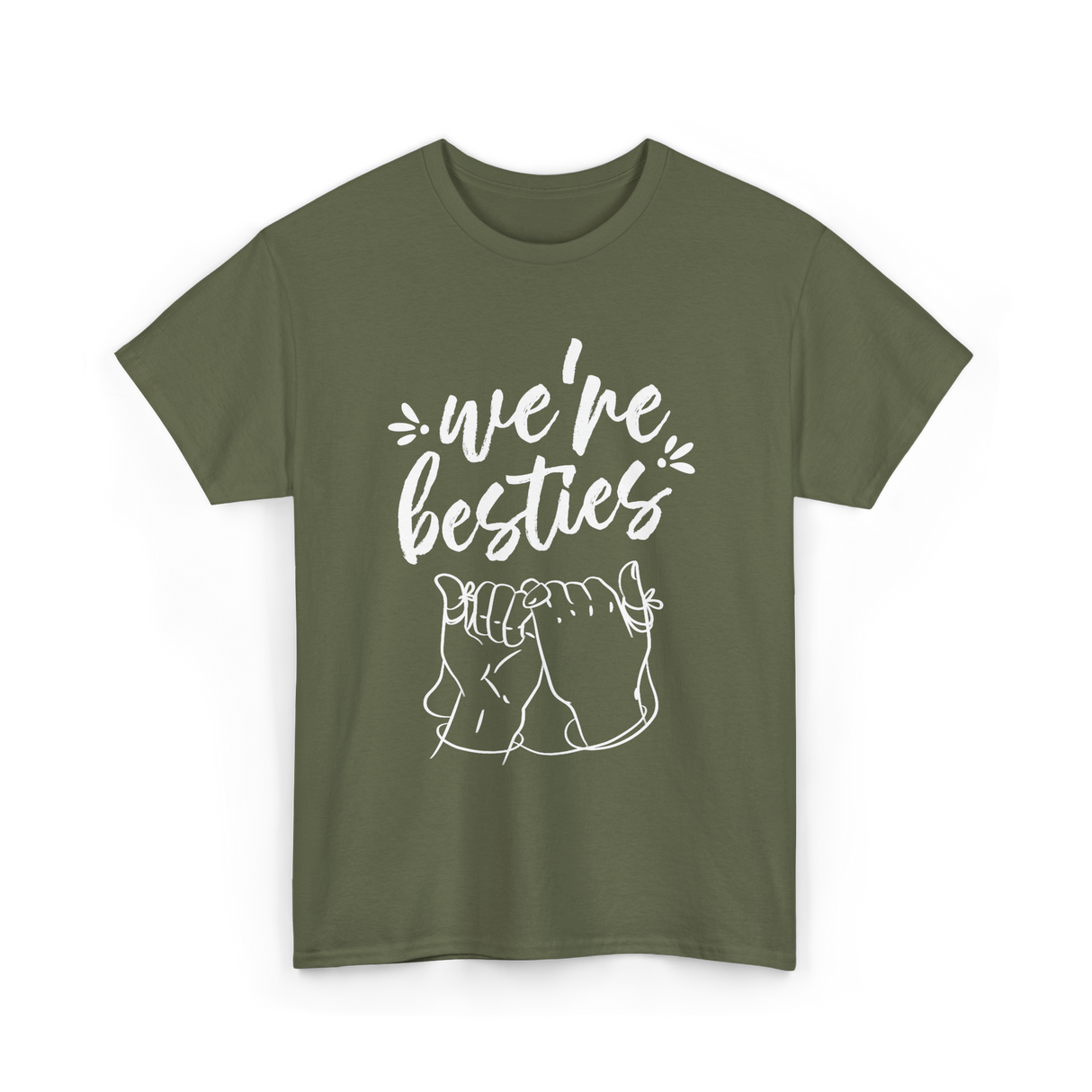 we're besties friendship T-Shirt - Military Green