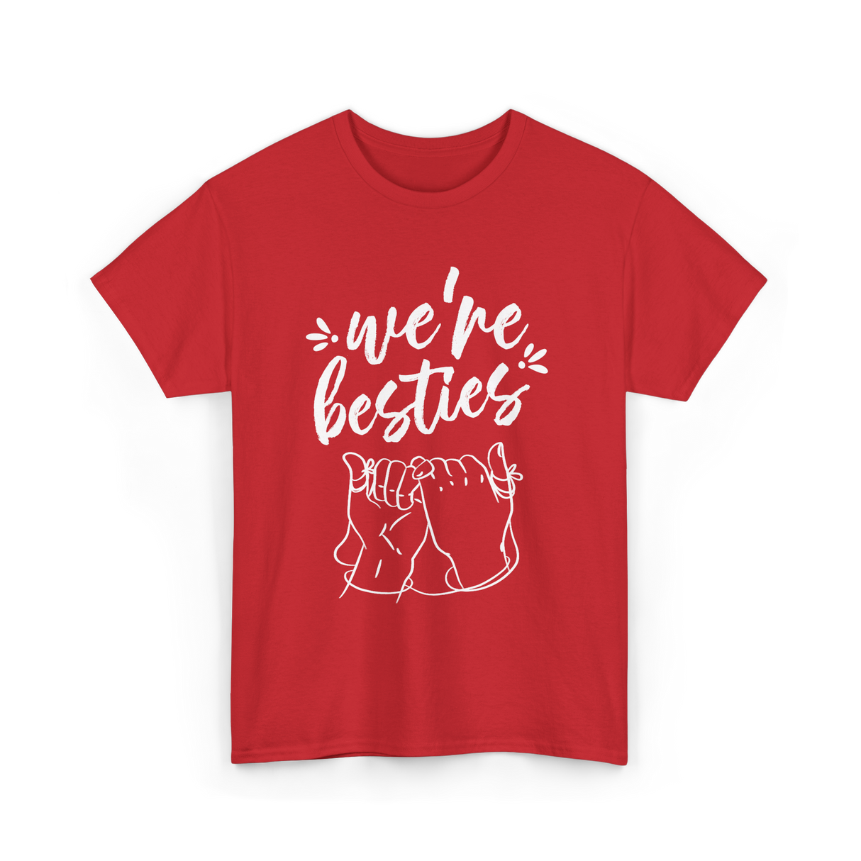 we're besties friendship T-Shirt - Red