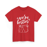 we're besties friendship T-Shirt - Red