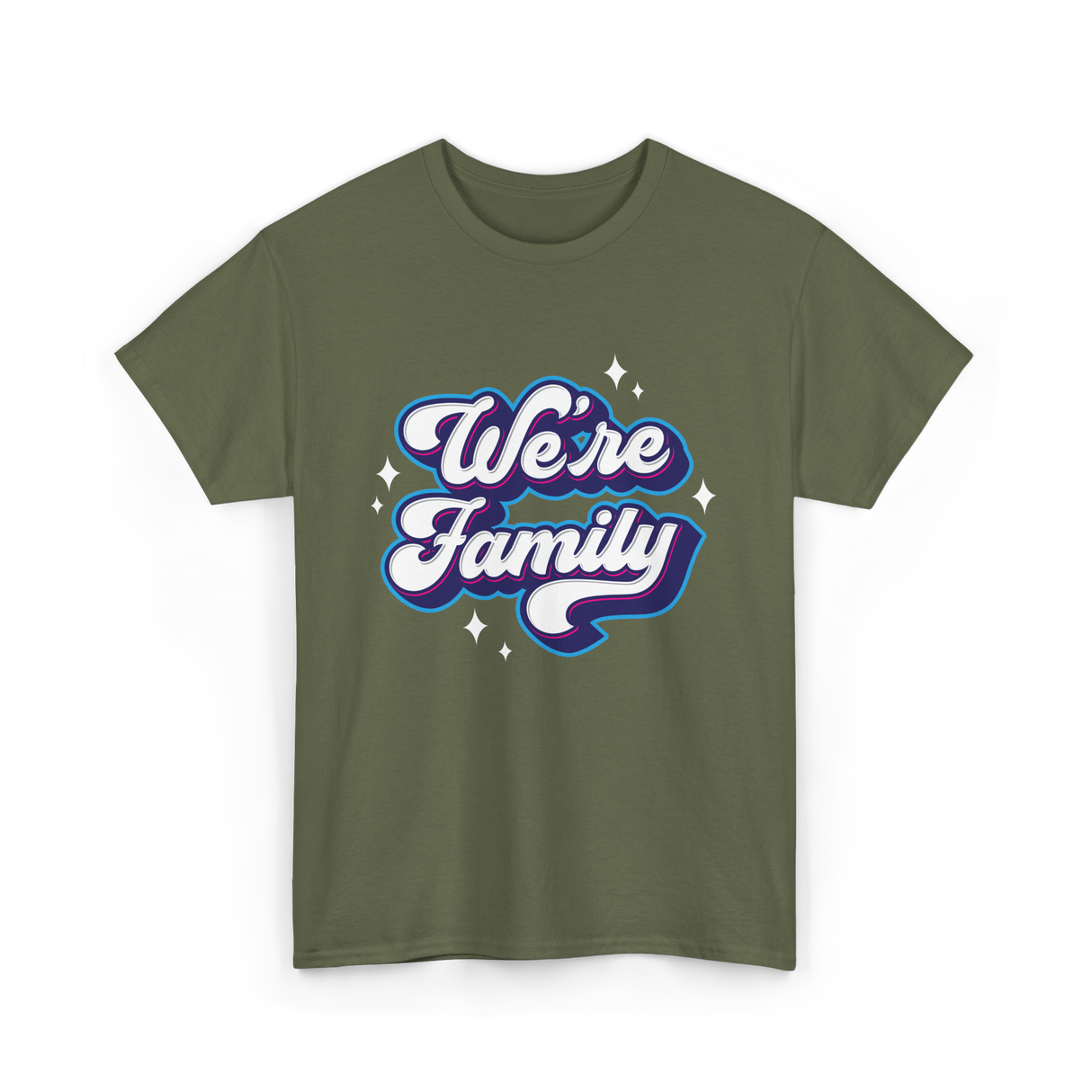 We're Family Family Relations T-Shirt - Military Green