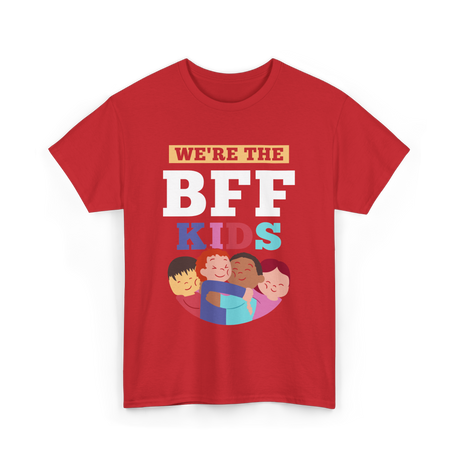 We'Re The Bff Kids Friendship T-Shirt - Red