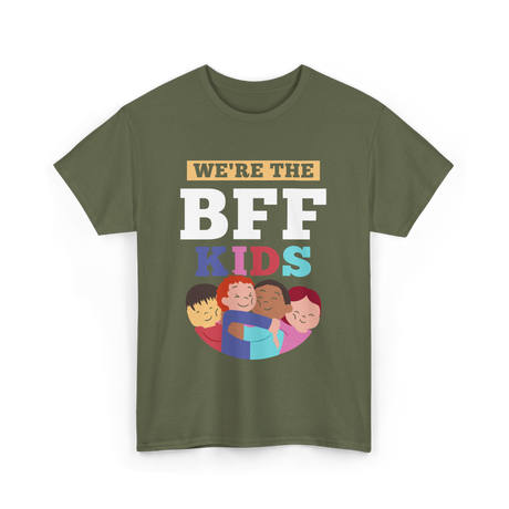 We'Re The Bff Kids Friendship T-Shirt - Military Green