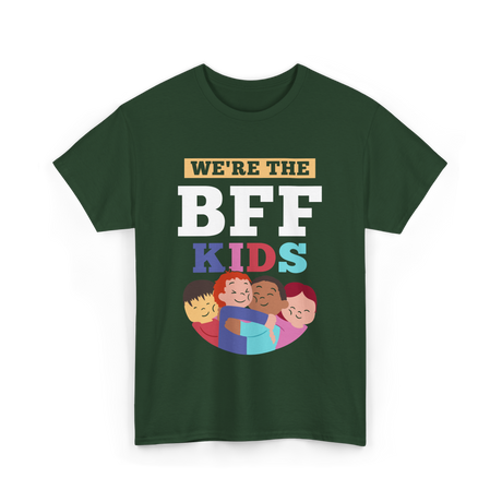 We'Re The Bff Kids Friendship T-Shirt - Forest Green