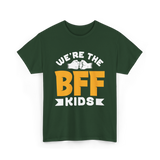 We're The BFF Kids Friendship T-Shirt - Forest Green