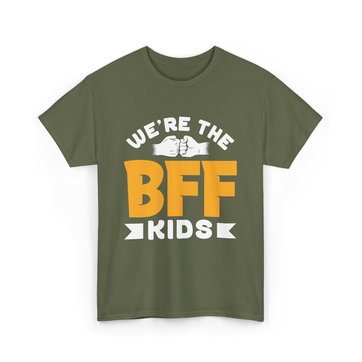 We're The BFF Kids Friendship T-Shirt - Military Green