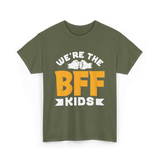 We're The BFF Kids Friendship T-Shirt - Military Green