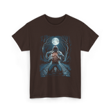 Werewolf Howling Moon Werewolf T-Shirt - Dark Chocolate