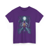 Werewolf Howling Moon Werewolf T-Shirt - Purple