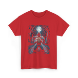 Werewolf Howling Moon Werewolf T-Shirt - Red