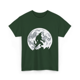 Werewolf Howling Moon Wolf T-Shirt - Forest Green