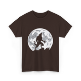 Werewolf Howling Moon Wolf T-Shirt - Dark Chocolate