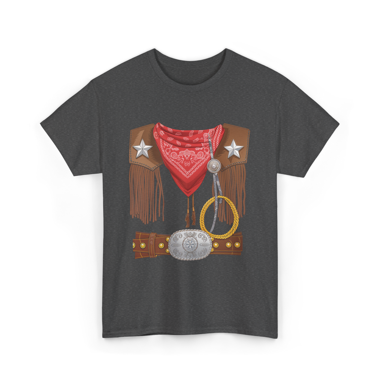 Western Cowboy Costume Cowboy T-Shirt - Dark Heather