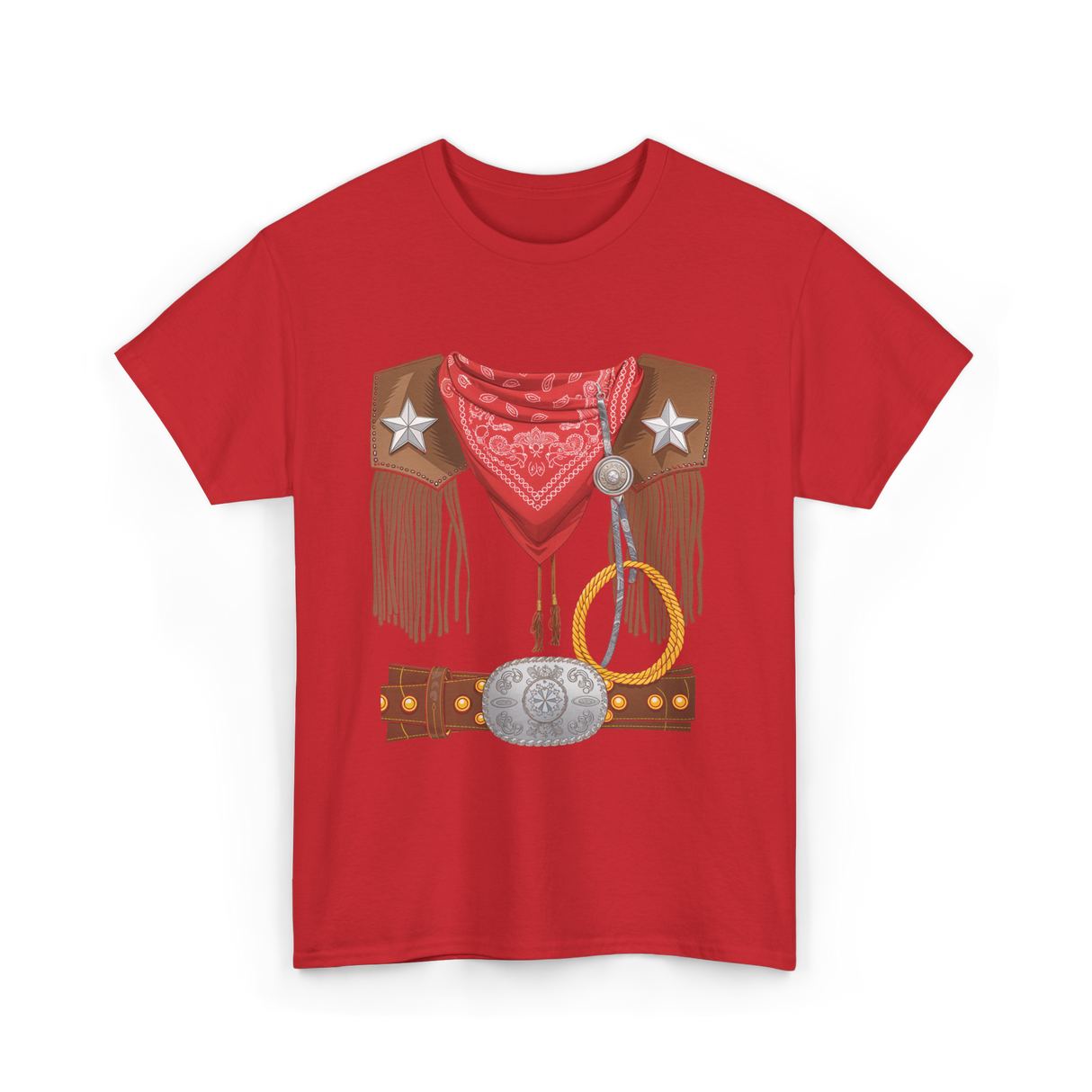 Western Cowboy Costume Cowboy T-Shirt - Red