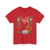 Western Cowboy Costume Cowboy T-Shirt - Red