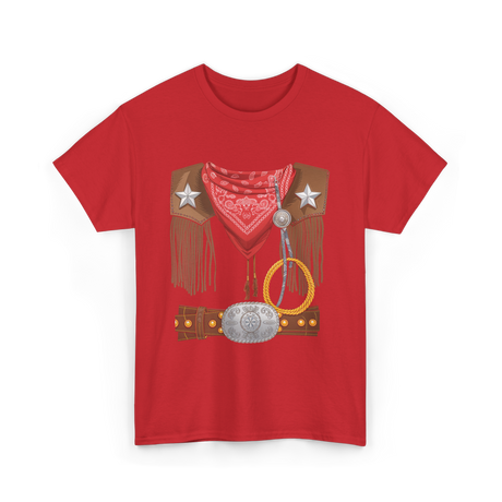 Western Cowboy Costume Cowboy T-Shirt - Red