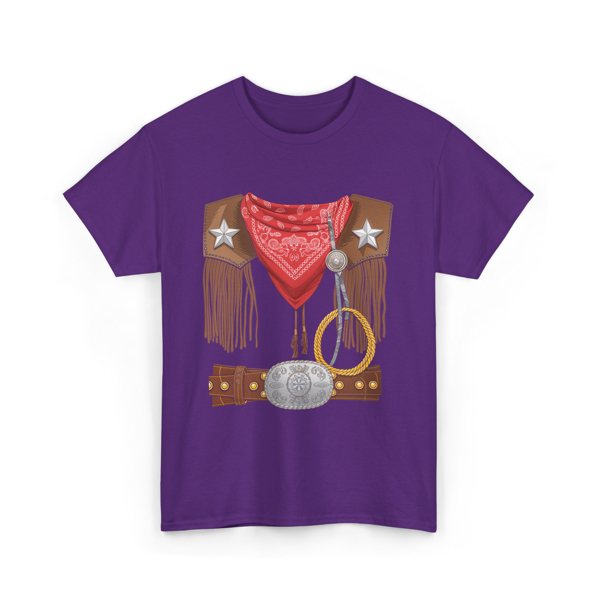 Western Cowboy Costume Cowboy T-Shirt - Purple