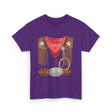 Western Cowboy Costume Cowboy T-Shirt - Purple