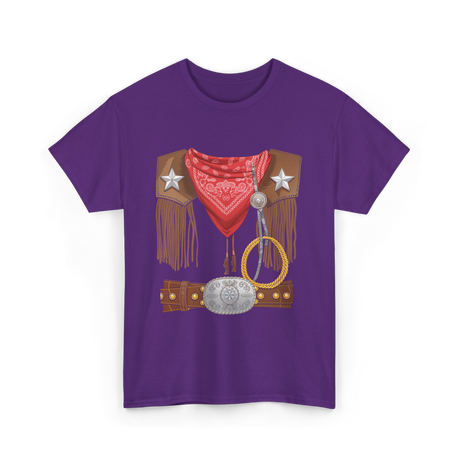 Western Cowboy Costume Cowboy T-Shirt - Purple