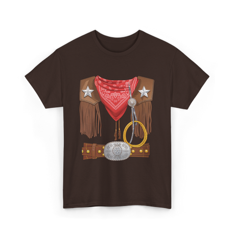 Western Cowboy Costume Cowboy T-Shirt - Dark Chocolate