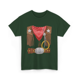 Western Cowboy Costume Cowboy T-Shirt - Forest Green