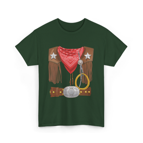 Western Cowboy Costume Cowboy T-Shirt - Forest Green