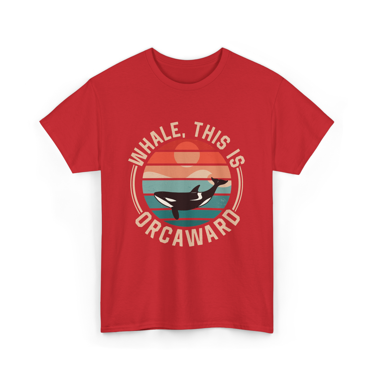 Whale This Is Orcaward Orca T-Shirt - Red