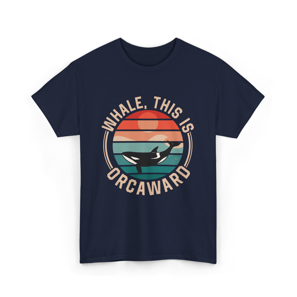 Whale This Is Orcaward Orca T-Shirt - Navy