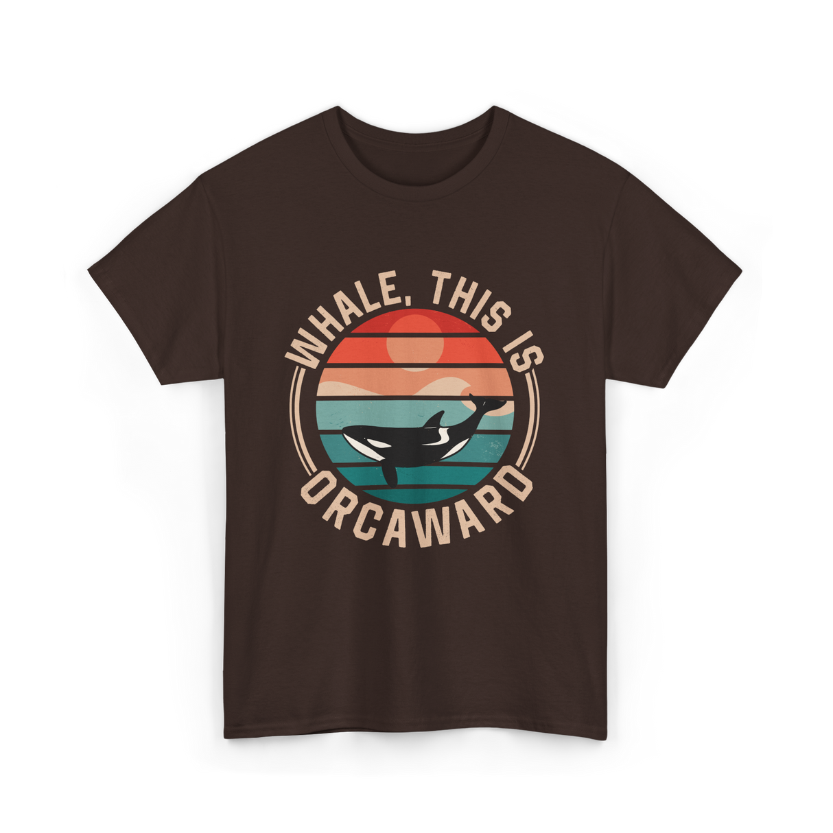 Whale This Is Orcaward Orca T-Shirt - Dark Chocolate