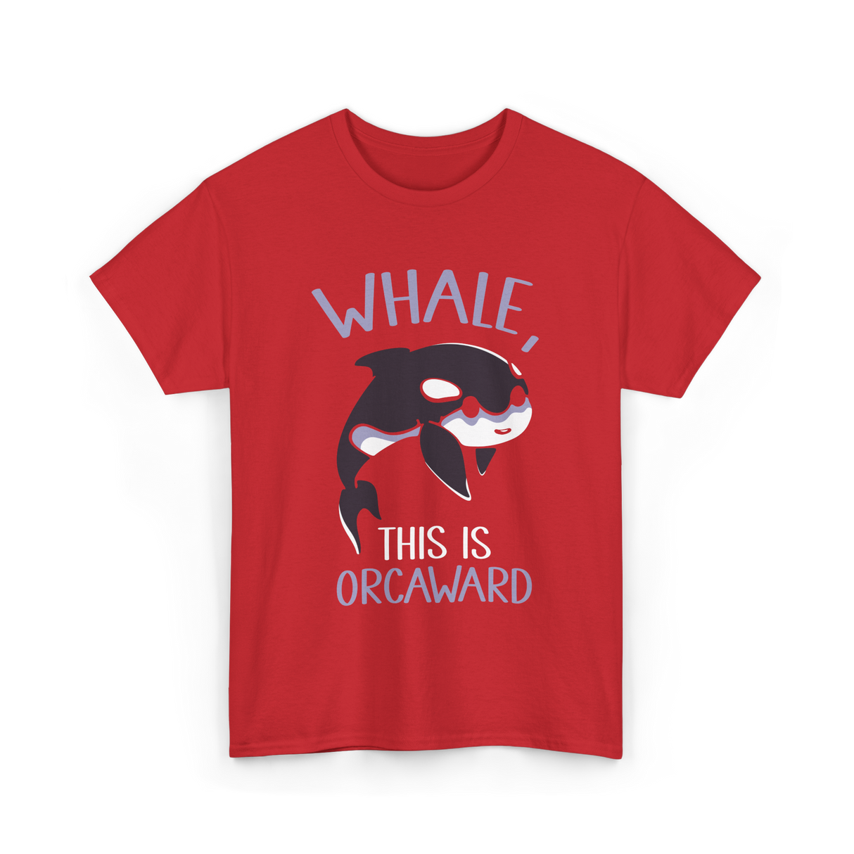 Whale This Is Orcaward Orcas T-Shirt - Red