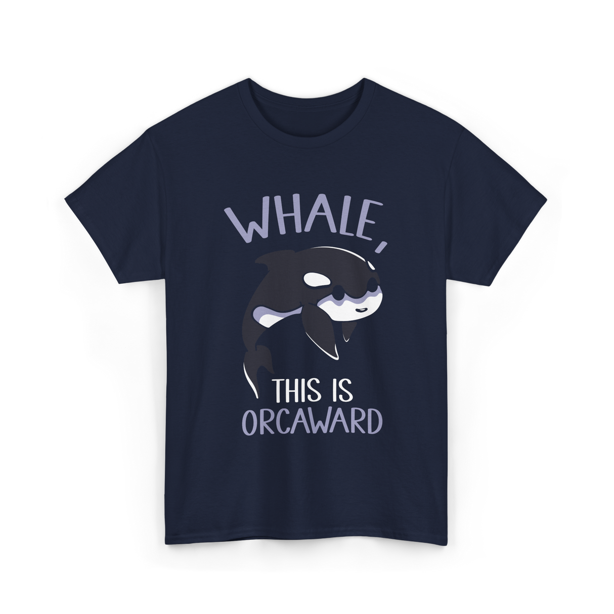 Whale This Is Orcaward Orcas T-Shirt - Navy