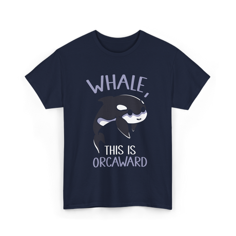 Whale This Is Orcaward Orcas T-Shirt - Navy