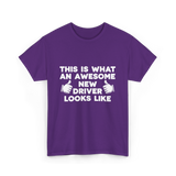 What An Awesome New Driver T-Shirt - Purple