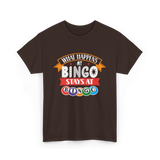 What Happens At Bingo Bingo Player T-Shirt - Dark Chocolate