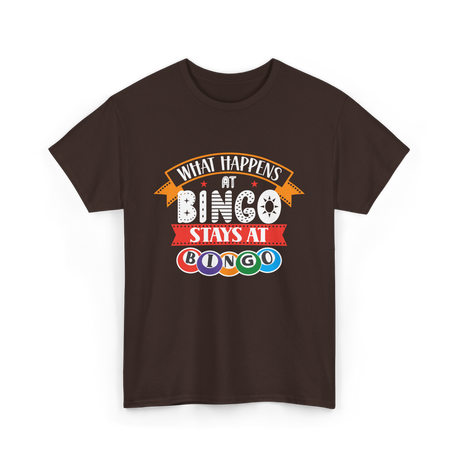 What Happens At Bingo Bingo Player T-Shirt - Dark Chocolate