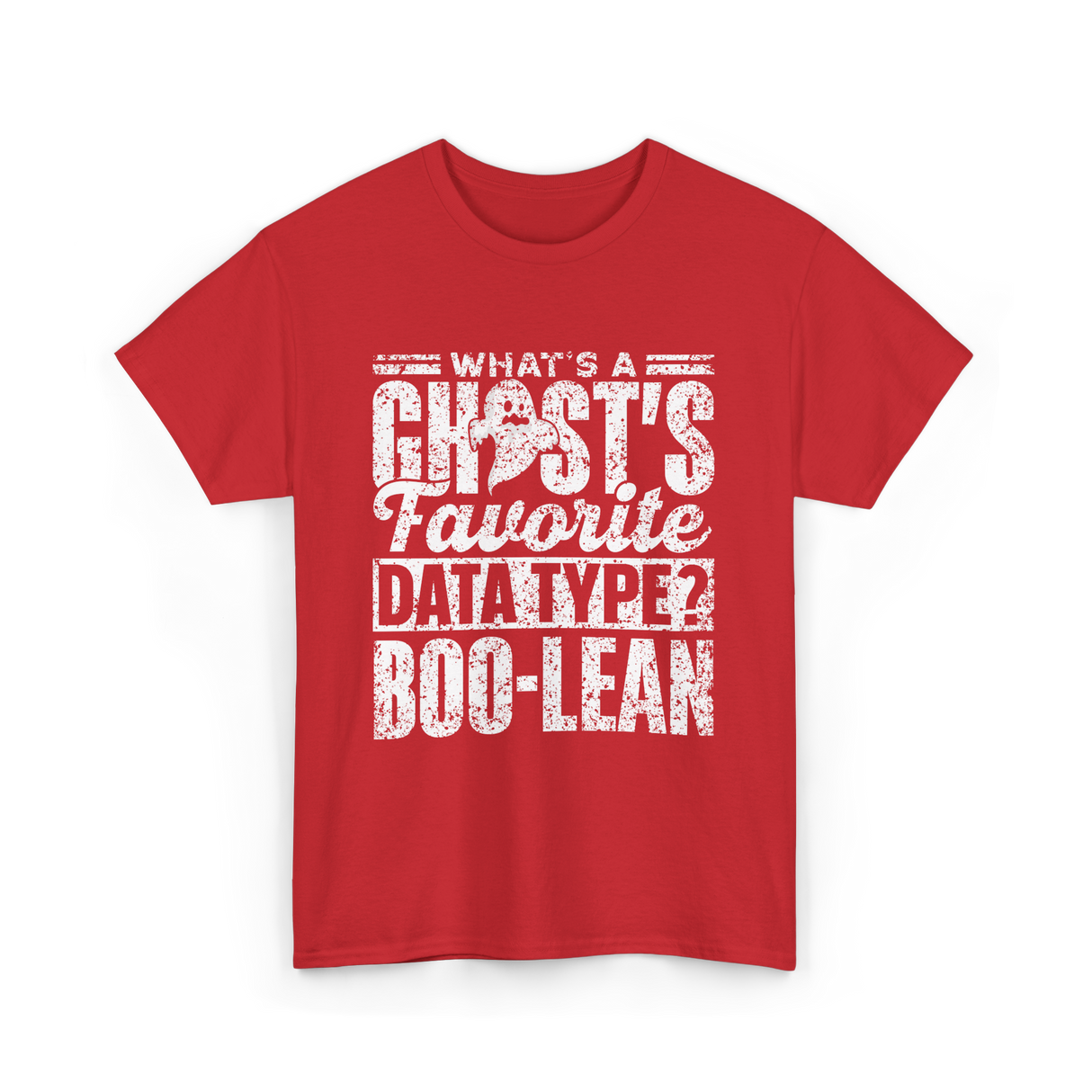 What's A Ghost's Favorite Boo-lean T-Shirt - Red