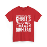 What's A Ghost's Favorite Boo-lean T-Shirt - Red