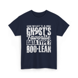 What's A Ghost's Favorite Boo-lean T-Shirt - Navy