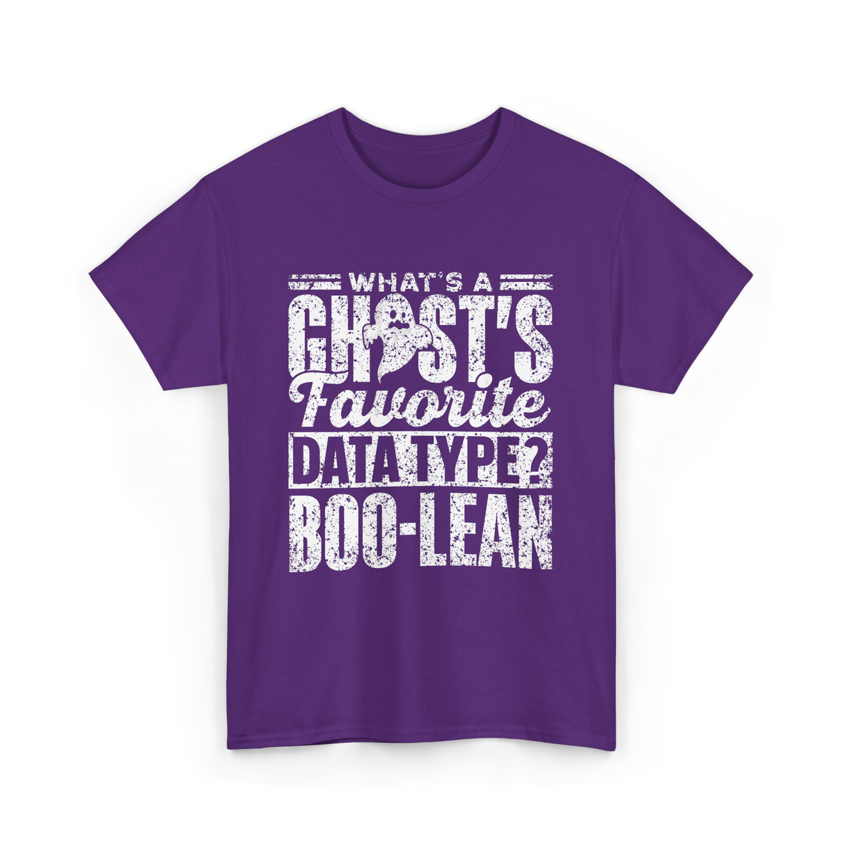 What's A Ghost's Favorite Boo-lean T-Shirt - Purple