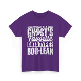 What's A Ghost's Favorite Boo-lean T-Shirt - Purple